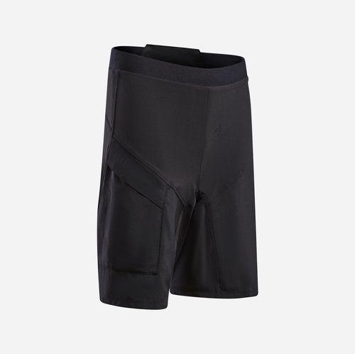 Btwin Radhose kurz MTB 500 7-13 Jahre Kinder schwarz
