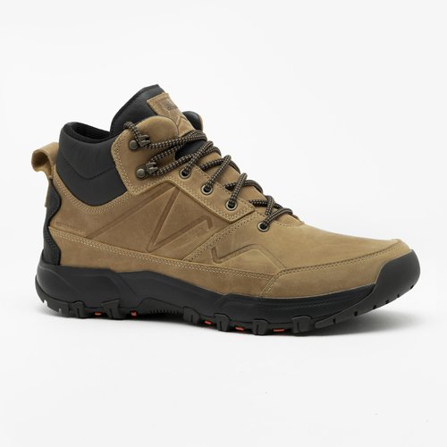 Quechua Wanderschuhe Herren Leder wasserdicht - NH500 halbhoch beige