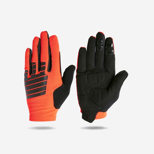Rockrider Fahrrad Handschuhe MTB Explore 500 rot/schwarz