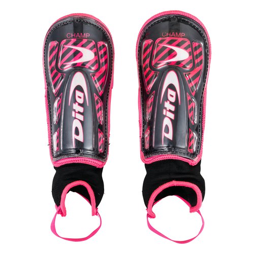 Dita Kinder Feldhockey Schienbeinschoner - Champ rosa/schwarz
