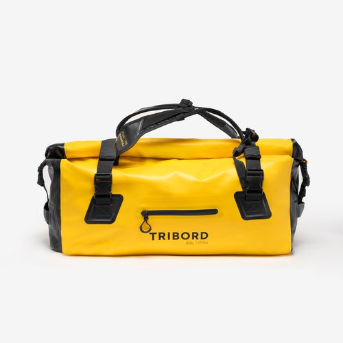 Tribord Wasserfeste Reisetasche Sporttasche 80 l - gelb/schwarz