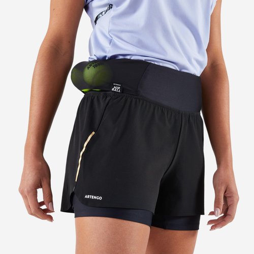 Artengo Damen Tennis Shorts - TSH Light Hip Ball schwarz