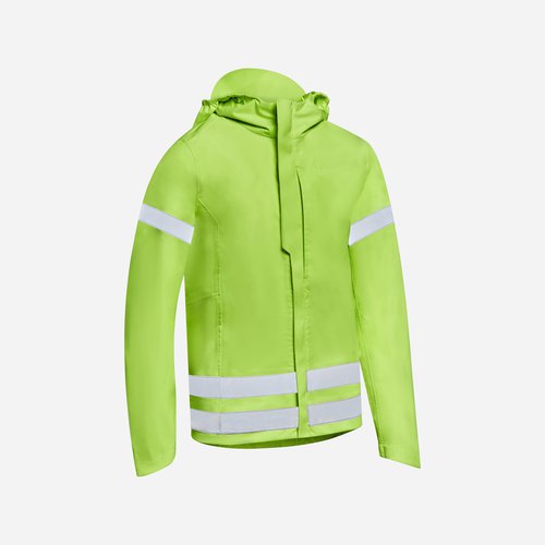 Btwin Fahrrad Regenjacke 500 Kinder neongelb