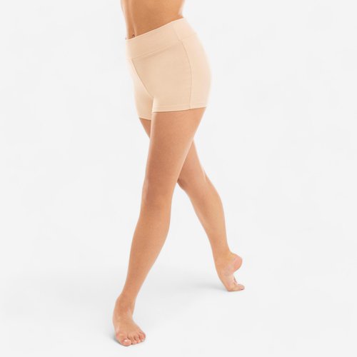 Domyos Tanzshorts Mädchen hohe Taille Modern Jazz - beige