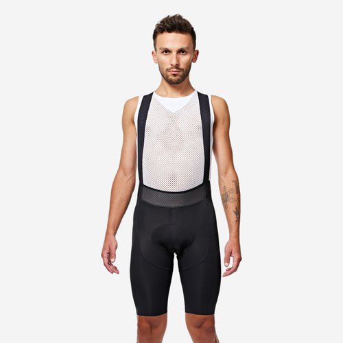 Van Rysel Radhose Rennrad kurz mit Trägern Racer 3 Herren Schwarz