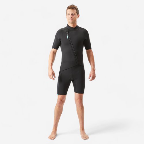 Subea Neopren Shorty Schnorcheln Herren mit schrägem Frontzip 2 mm Easy