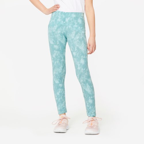 Decathlon Leggings Kinder Baumwolle - khaki bedruckt