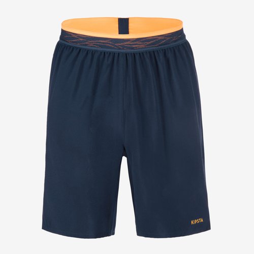 Kipsta Damen/Herren Fußball Shorts - CLR marineblau/orange
