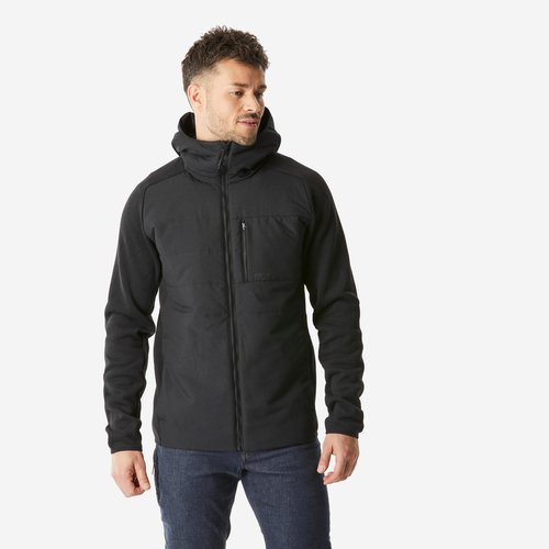 Quechua Sweatjacke Herren Wandern - NH500 Hybrid schwarz