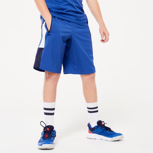 Decathlon Shorts Sporthose Kinder atmungsaktiv - blau/weiß