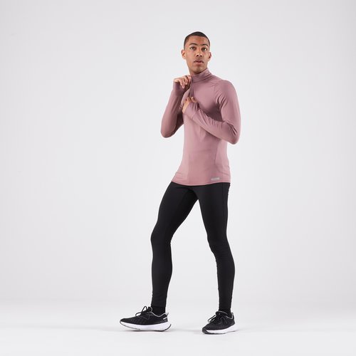 Kalenji Lauftights lang Herren - Run 100 Warm schwarz