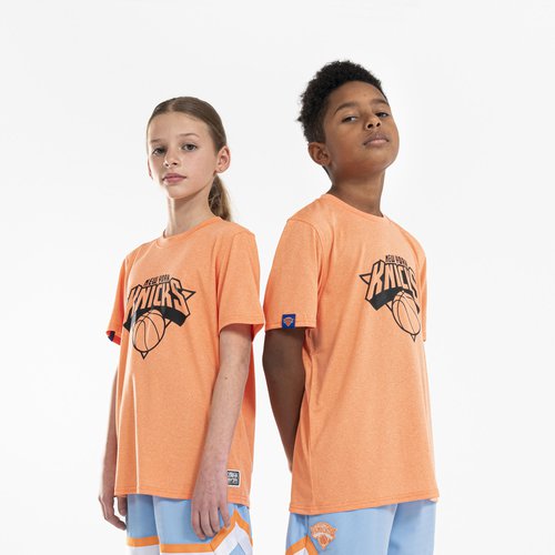 Tarmak Kinder Basketball Shirt Kurzarm NBA Knicks - TS 900 orange