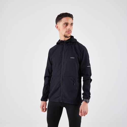 Kalenji Laufjacke Trailrunning Herren winddicht - Run 100 schwarz