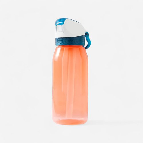 Btwin Fahrrad-Trinkflasche mit Trinkhalm Kinder 3-6 Jahre 350 ml rosa