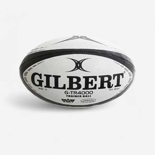 Gilbert Rugby Ball Größe 5 - GILBERT GTR 4000 weiß/schwarz