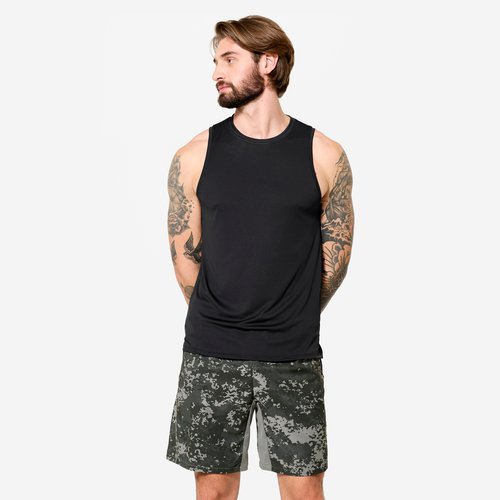 Domyos Tank Top Herren atmungsaktiv - schwarz