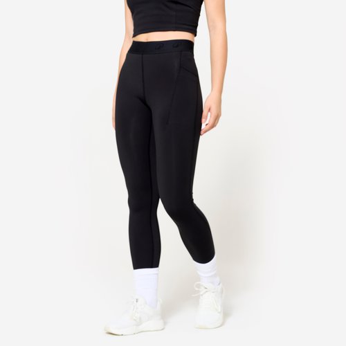 Domyos Leggings Damen Elastikbund - schwarz
