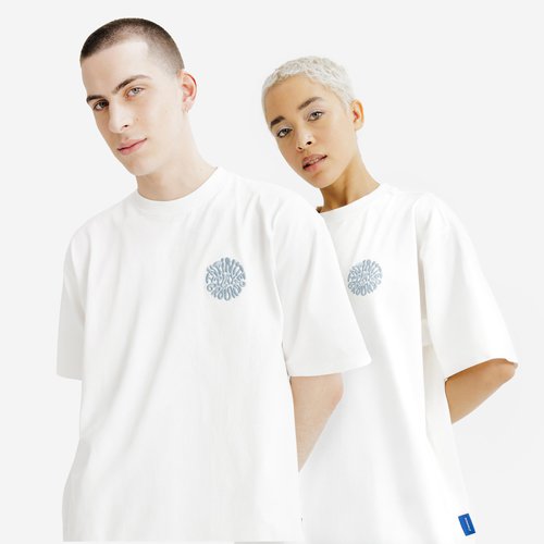 Decathlon T-Shirt Damen/Herren mit Grafik - Elementals weiß