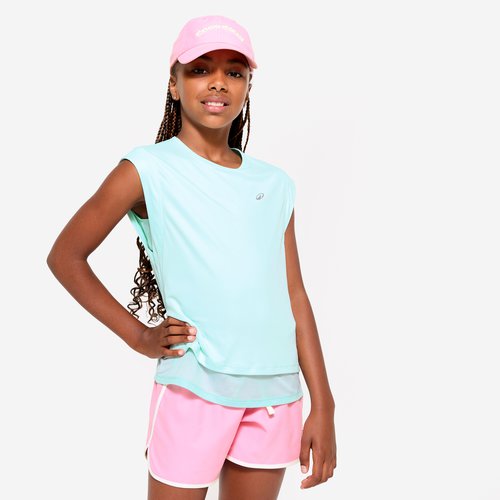 Decathlon T-Shirt 2-in-1 Kinder atmungsaktiv - mintgrün