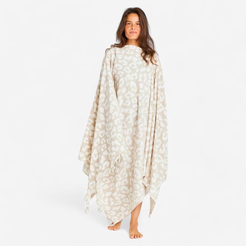 Olaian Strandhandtuch Poncho 190 × 190 cm - Lea beige