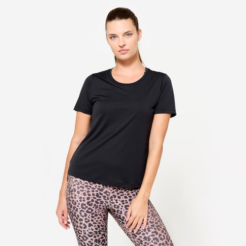 Domyos T-Shirt Damen - rauchschwarz