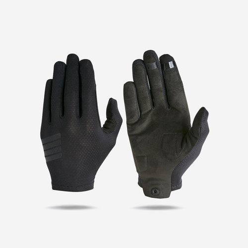 Rockrider Fahrrad Handschuhe atmungsaktiv schwarz