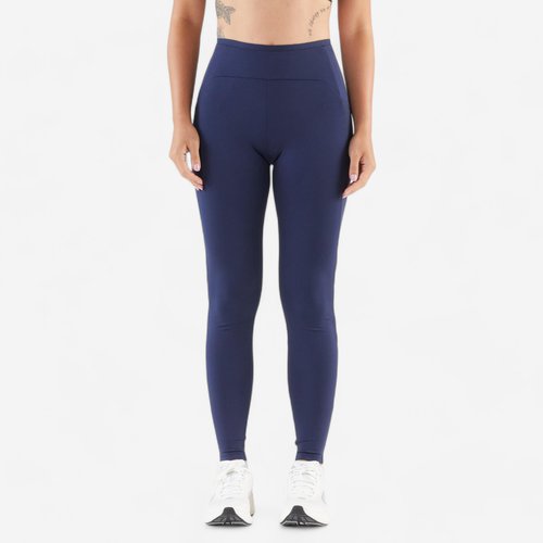 Kiprun Lauftights lang Damen - Run 500 Comfort marineblau