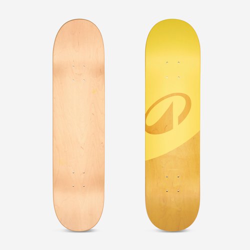 Decathlon Skateboard-Deck kanadischer Ahorn FSC 8" - DK120 gelb