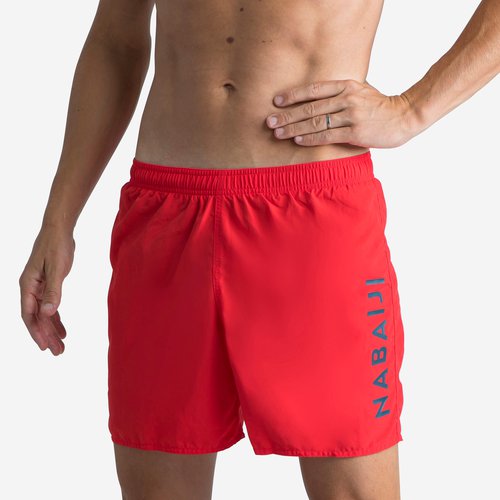Nabaiji Badehose Schwimmshorts Herren - 100 Basic rot