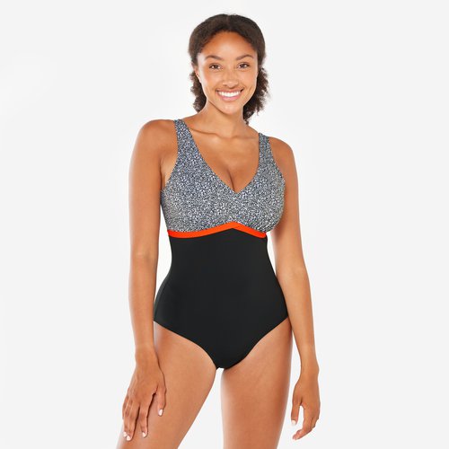 Nabaiji Badeanzug Damen Aquafitness - Rosy schwarz