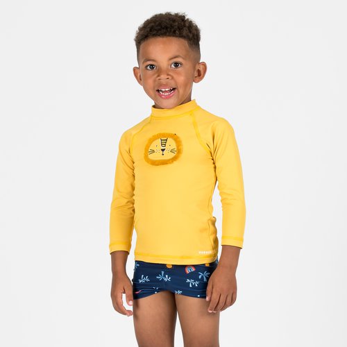 Nabaiji UV-Shirt langarm Baby - Löwe gelb