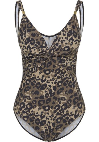DESIRéE DESIRéE Leo Badeanzug, V-Ausschnitt, Raffungen, für Damen, beige, 48C