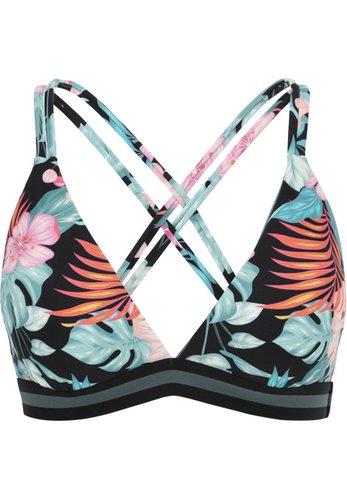 MANGUUN MANGUUN Triangel-Bikini-Oberteil, Doppelträger, Exotik-Print, für Damen, mehrfarbig, 40C