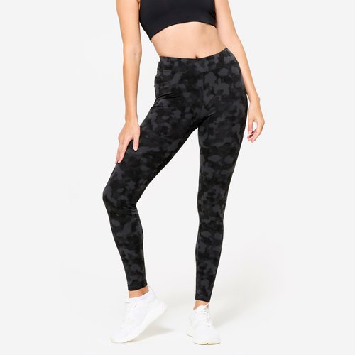 Domyos Leggings Damen Baumwolle - schiefergrau
