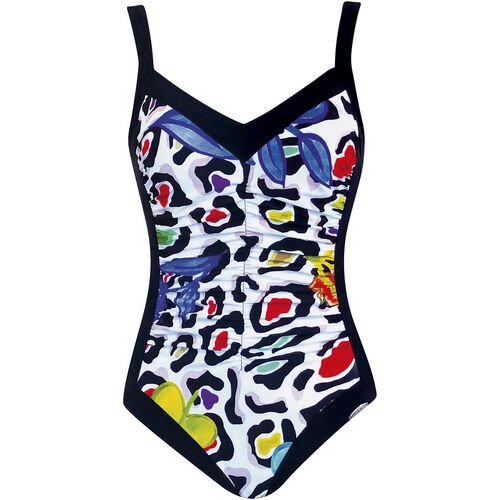 SUNFLAIR Sunflair Badeanzug, eingearbeitete Softschalen, bunter Leo-Print, für Damen, schwarz/weiß/bunt, 40E