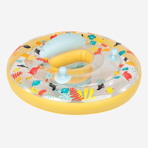Nabaiji Schwimmsitz Baby mit Griffen 7–15 kg - Allfish gelb