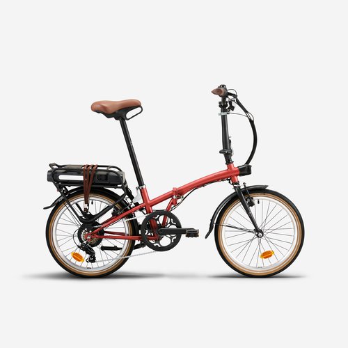 Btwin E-Bike Faltrad Klapprad 20 Zoll E-Fold 500 ziegelrot