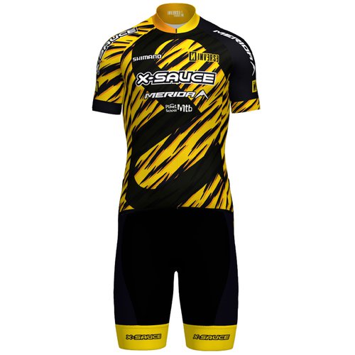 Inverse Set (Radtrikot + Radhose) X-SAUCE FACTORY TEAM 2025 Set (2 Teile), für Herren,