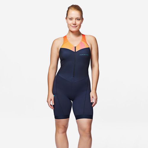 Van Rysel Triathlonanzug Damen Kurzdistanz ‒ SD blau/orange