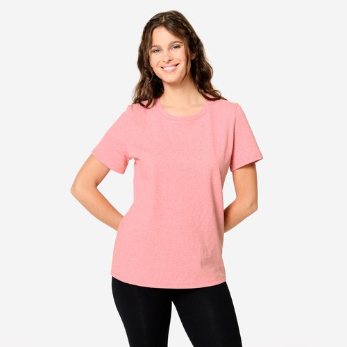 Domyos T-Shirt Damen mit recycelter Baumwolle - rosa