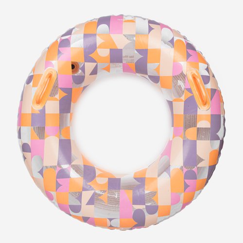 Nabaiji Schwimmring aufblasbar mit Griffen große Größe 92 cm - Allpop transparent