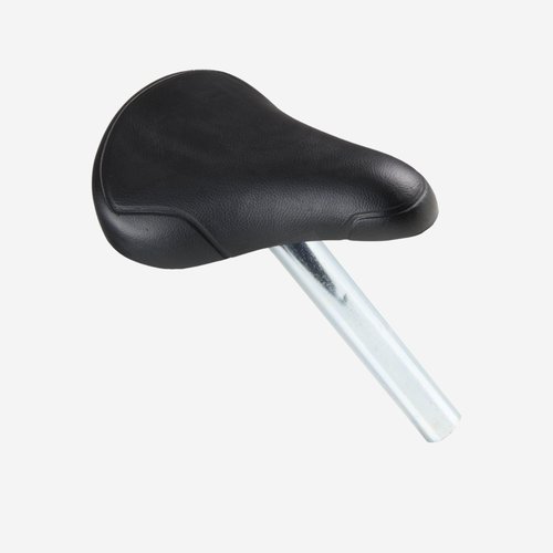 Btwin Fahrradsattel 14 Zoll schwarz + Sattelstütze 26 mm grau
