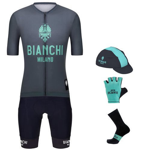 Bianchi Milano Classic Maxi-Set (5 Teile), für Herren, Fahrradbekleidung|BIANCHI