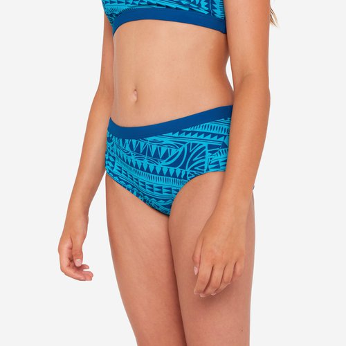 Nabaiji Sportbikini Hose Mädchen - 500 Kamyleon Fatu blau/türkis