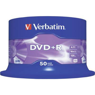 Verbatim 43550 DVD+R Rohling 4.7 GB 50 St. Spindel