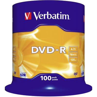 Verbatim 43549 DVD-R Rohling 4.7 GB 100 St. Spindel