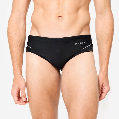 Nabaiji Badehose Slip Herren - 900 Yoke Tram schwarz/grün