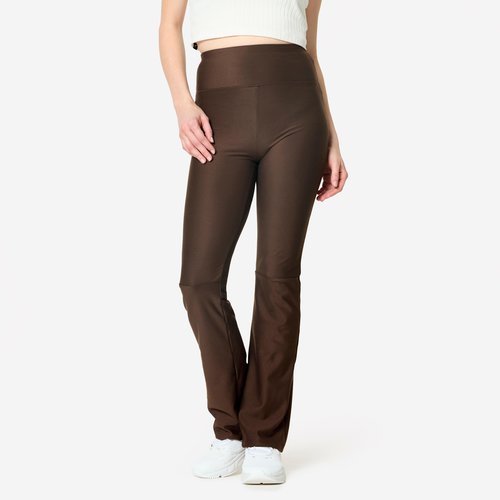 Domyos Leggings Damen gerades Bein - braun