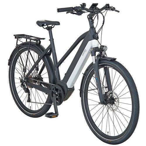 Prophete Trekking E-Bike Entdecker 5.0 Damen 36 V Schwarz-Silber Matt 28 Zoll