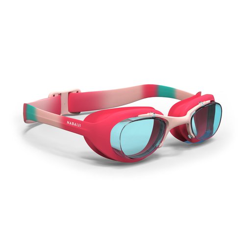 Nabaiji Gebraucht - Schwimmbrille Kinder klar - XBase rosa/blau  - GUT